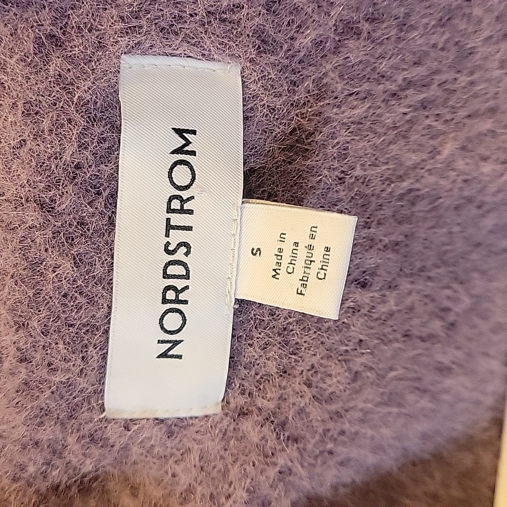 Nordstrom Lavender Notch Collar Textured Coat, Size Small - Picture 3 of 7